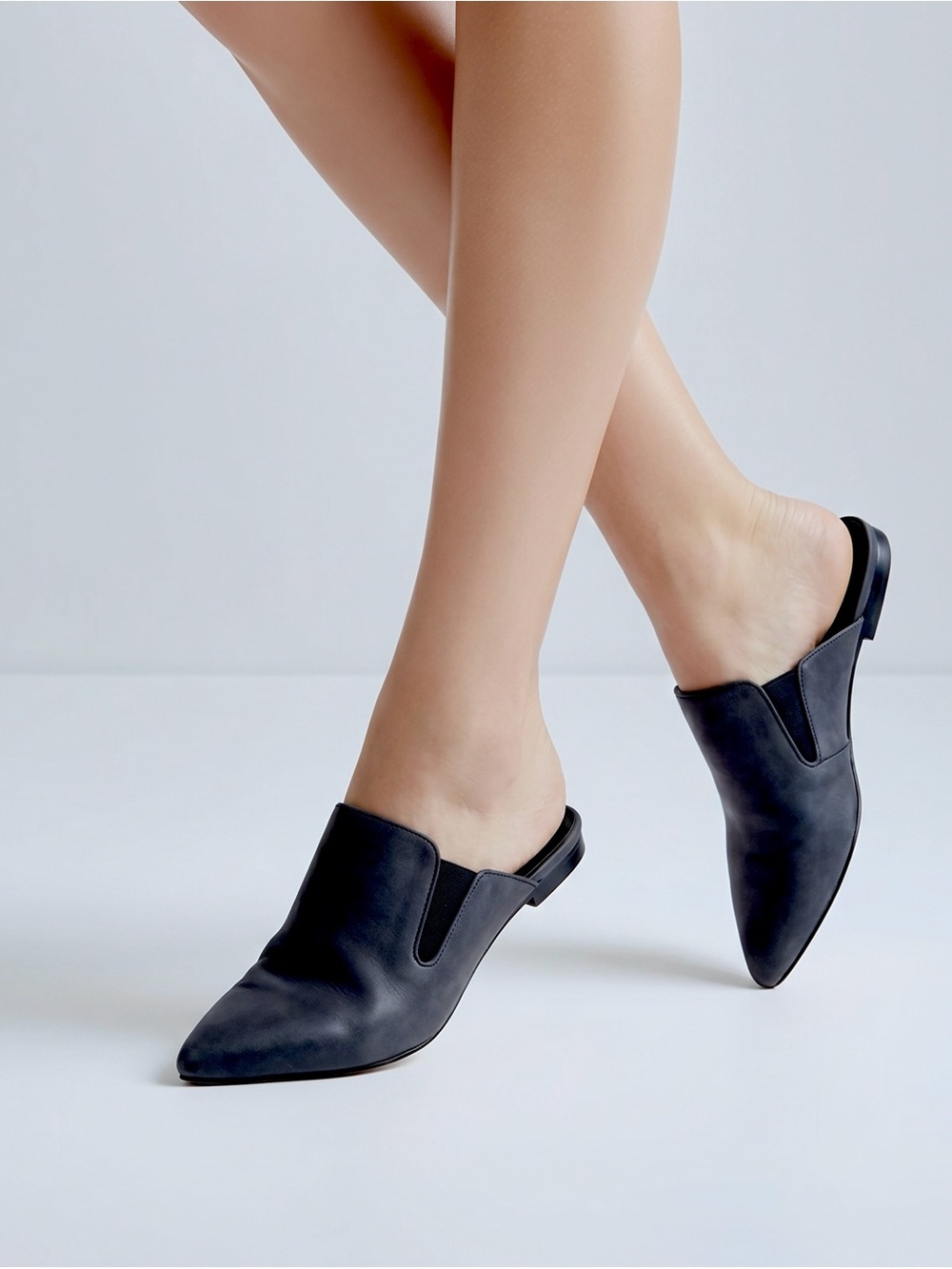 Jenni Kayne Women’s Black Oiled Leather Mules EU 39/ US 9